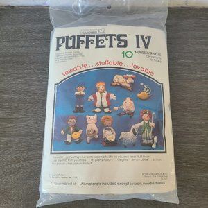 Vintage Carousel Puffets IV Nursery Rhyme Ornaments Kit Fabric Crafts
